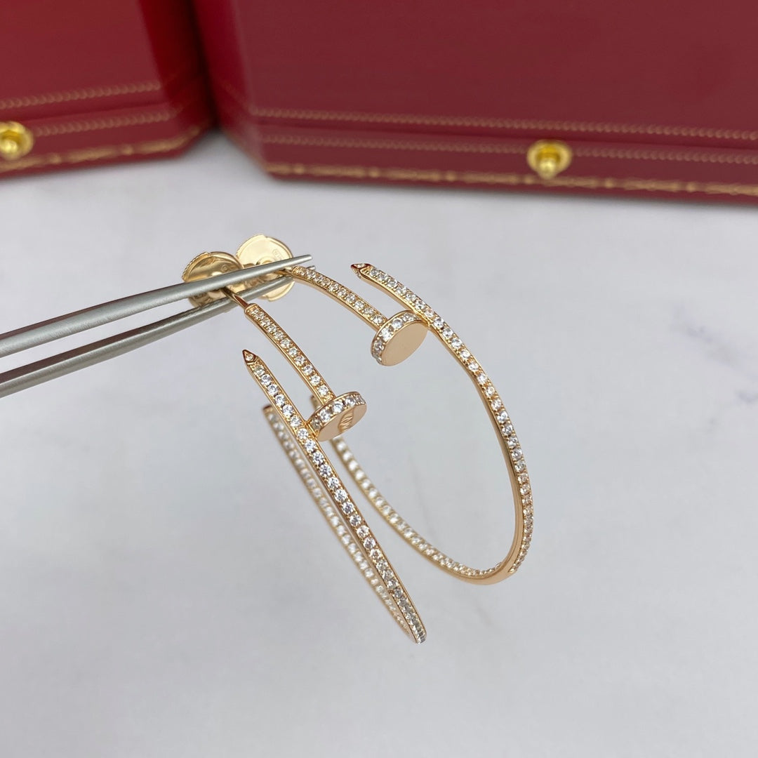 [Rose Jewelrys]JUSTE EARRINGS FULL DIAMONDS 1.8MM