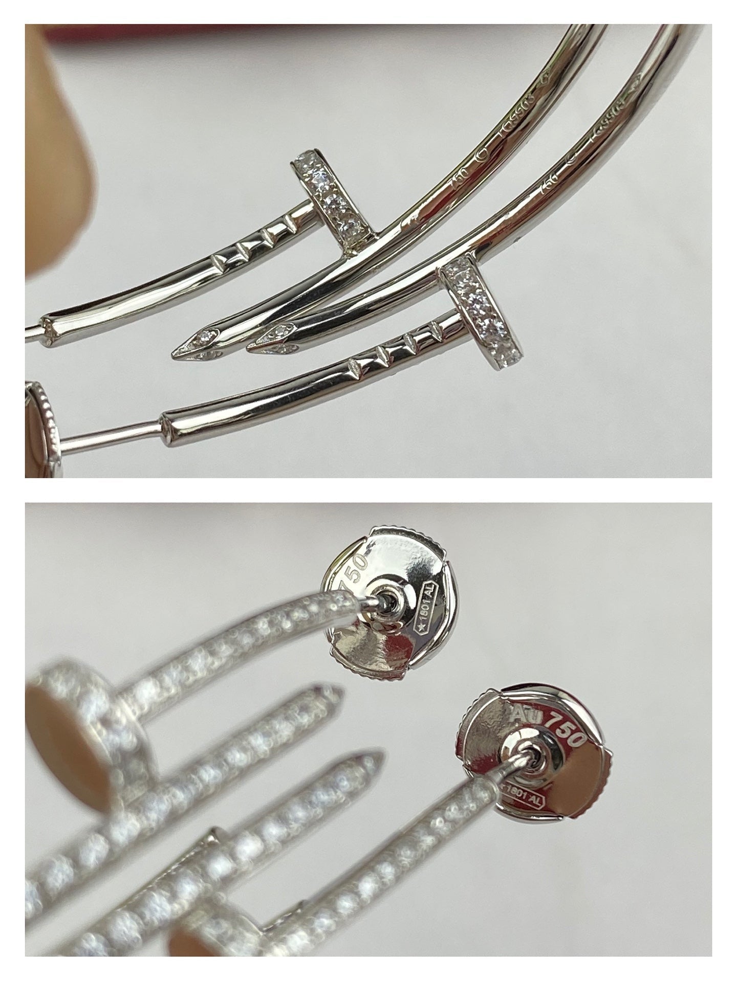 [Rose Jewelrys]JUSTE EARRINGS FULL DIAMONDS 1.8MM