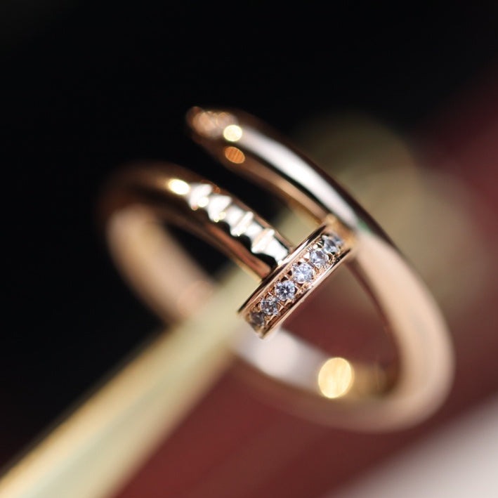 [Rose Jewelrys]JUSTE RING 2.65MM PINK GOLD DIAMOND