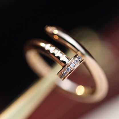 [Rose Jewelrys]JUSTE RING 2.65MM PINK GOLD DIAMOND