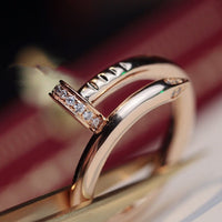 [🌹Rose💎]JUSTE RING 2.65MM PINK GOLD DIAMOND