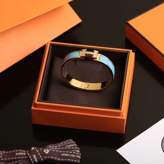 [🌹Rose💎]H CLOUD BLUE BRACELET GOLD DIAMOND