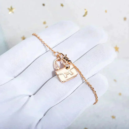 [Rose Jewelrys]AMULETTE PEDANT ROSE GOLD NECKLACE