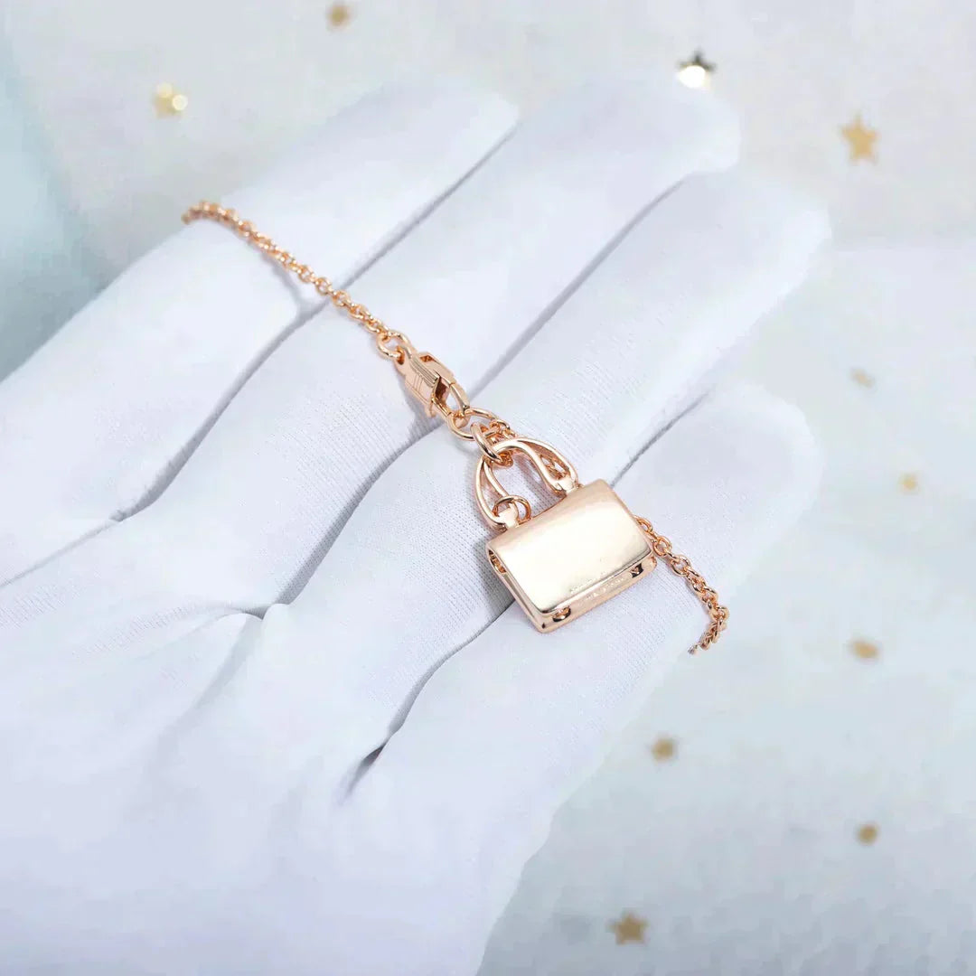 [Rose Jewelrys]AMULETTE PEDANT ROSE GOLD NECKLACE
