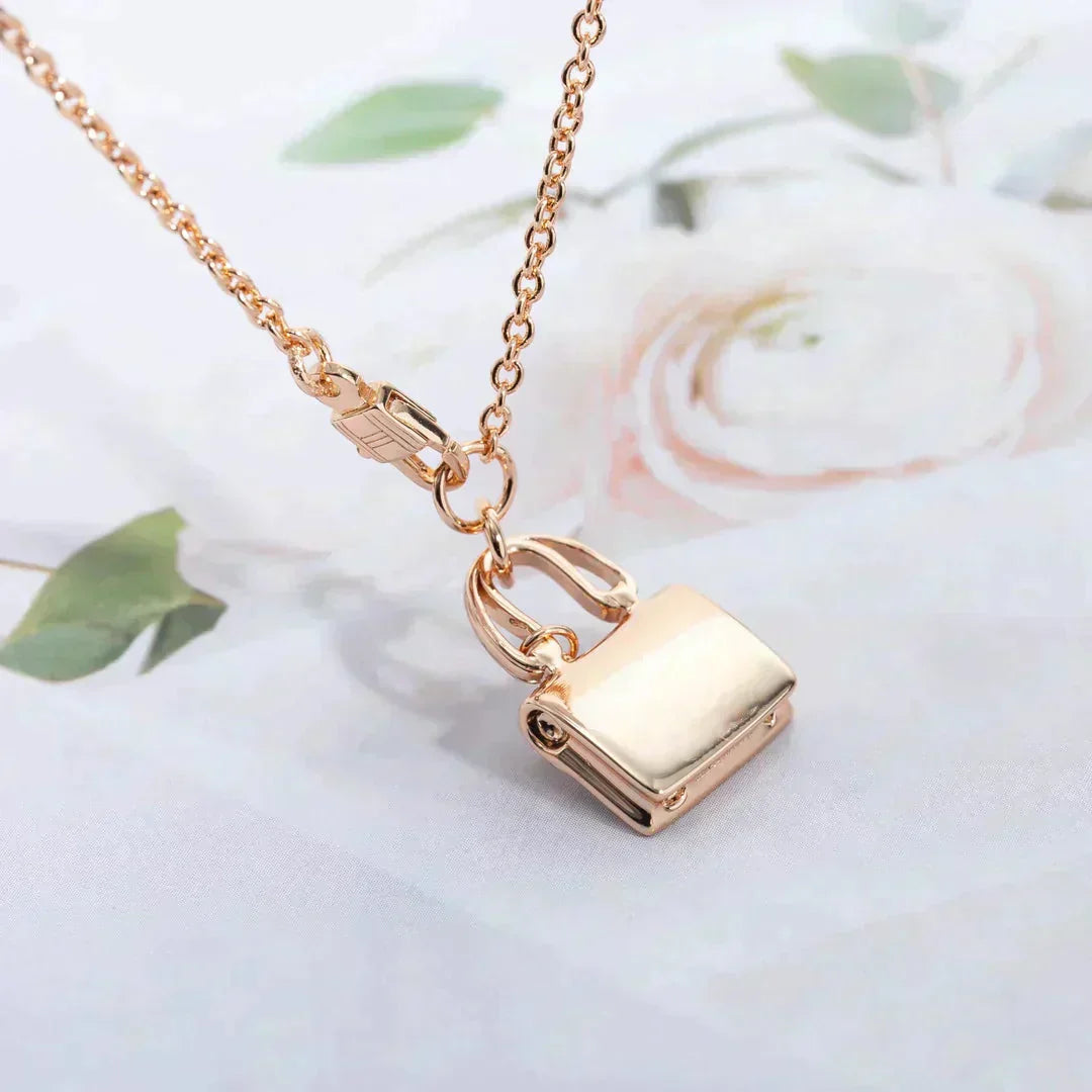 [Rose Jewelrys]AMULETTE PEDANT ROSE GOLD NECKLACE