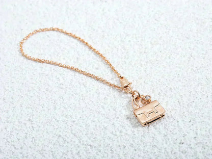 [Rose Jewelrys]AMULETTE PEDANT ROSE GOLD NECKLACE