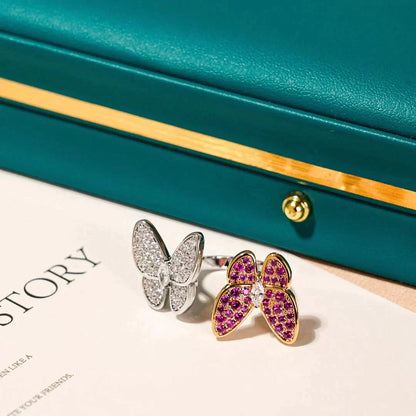 [Rose Jewelrys]TWIN BUTTERFLY DIAMOND RING