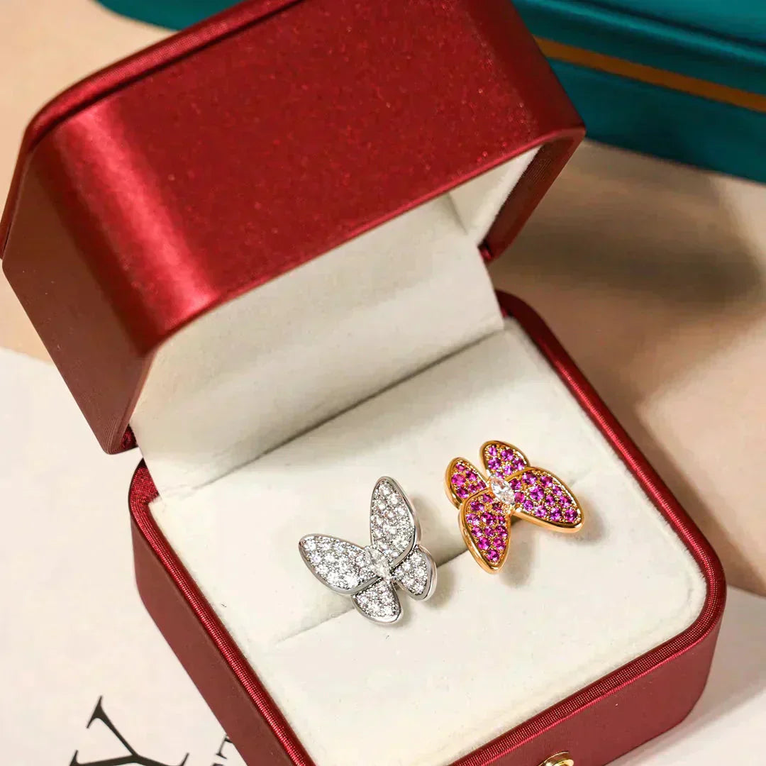 [Rose Jewelrys]TWIN BUTTERFLY DIAMOND RING