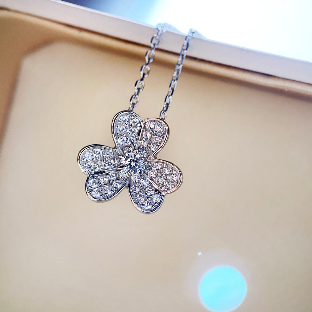 [Rose Jewelrys]CLOVER DIAMOND NECKLACE SILVER