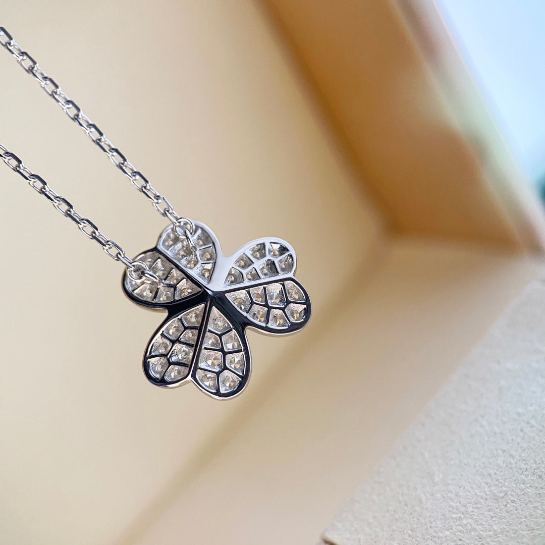 [Rose Jewelrys]CLOVER DIAMOND NECKLACE SILVER