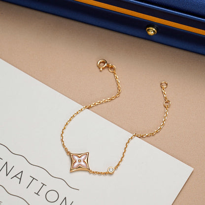 [Rose Jewelrys]STAR 1 DIAMOND PINK GOLD BRACELET