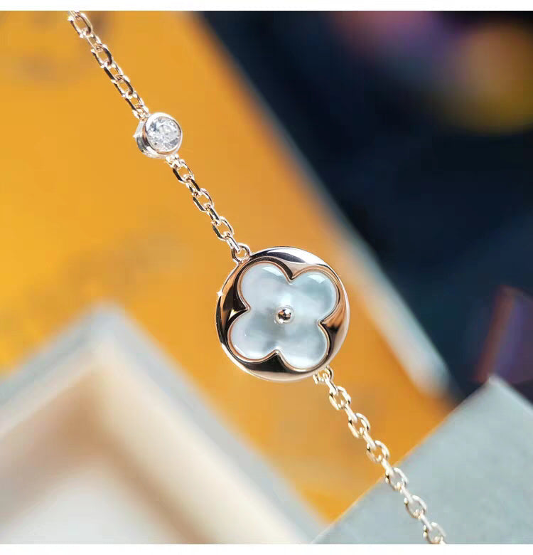 [Rose Jewelrys]SUN MOP GOLD 1 DIAMOND NECKLACE