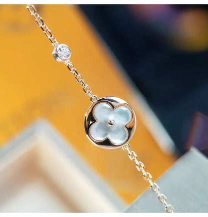 [Rose Jewelrys]SUN MOP GOLD 1 DIAMOND NECKLACE