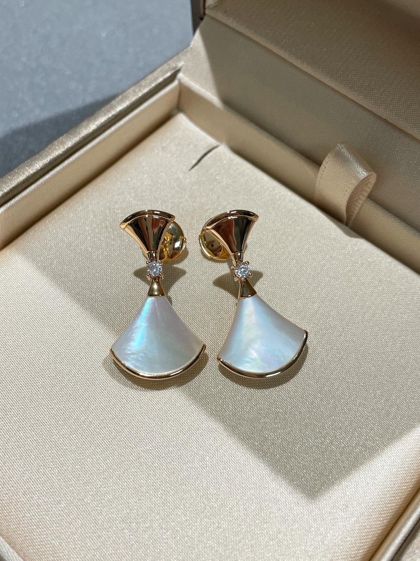 [Rose Jewelrys]DREAM MOP 1 DIAMOND EARRINGS
