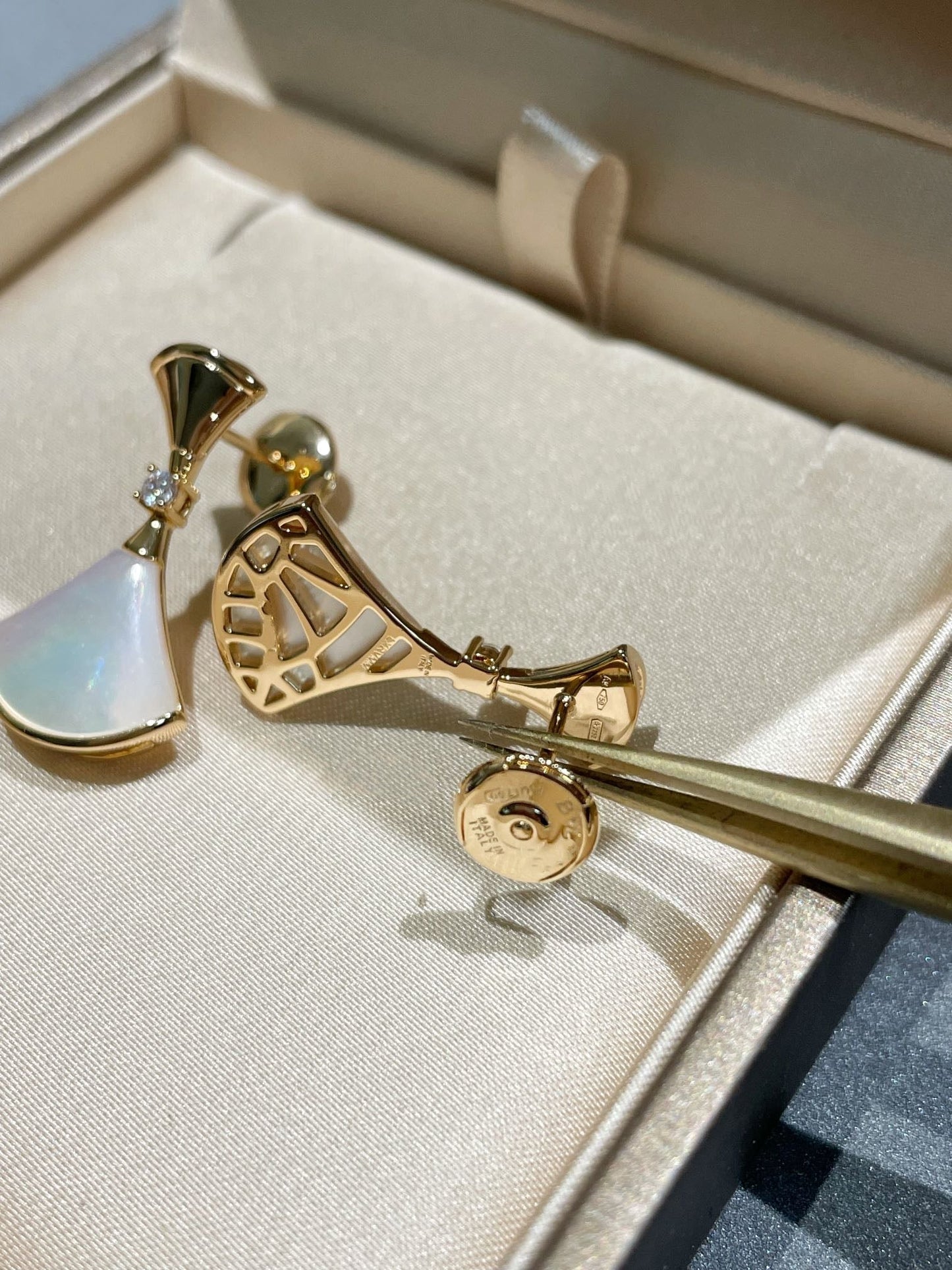 [Rose Jewelrys]DREAM MOP 1 DIAMOND EARRINGS