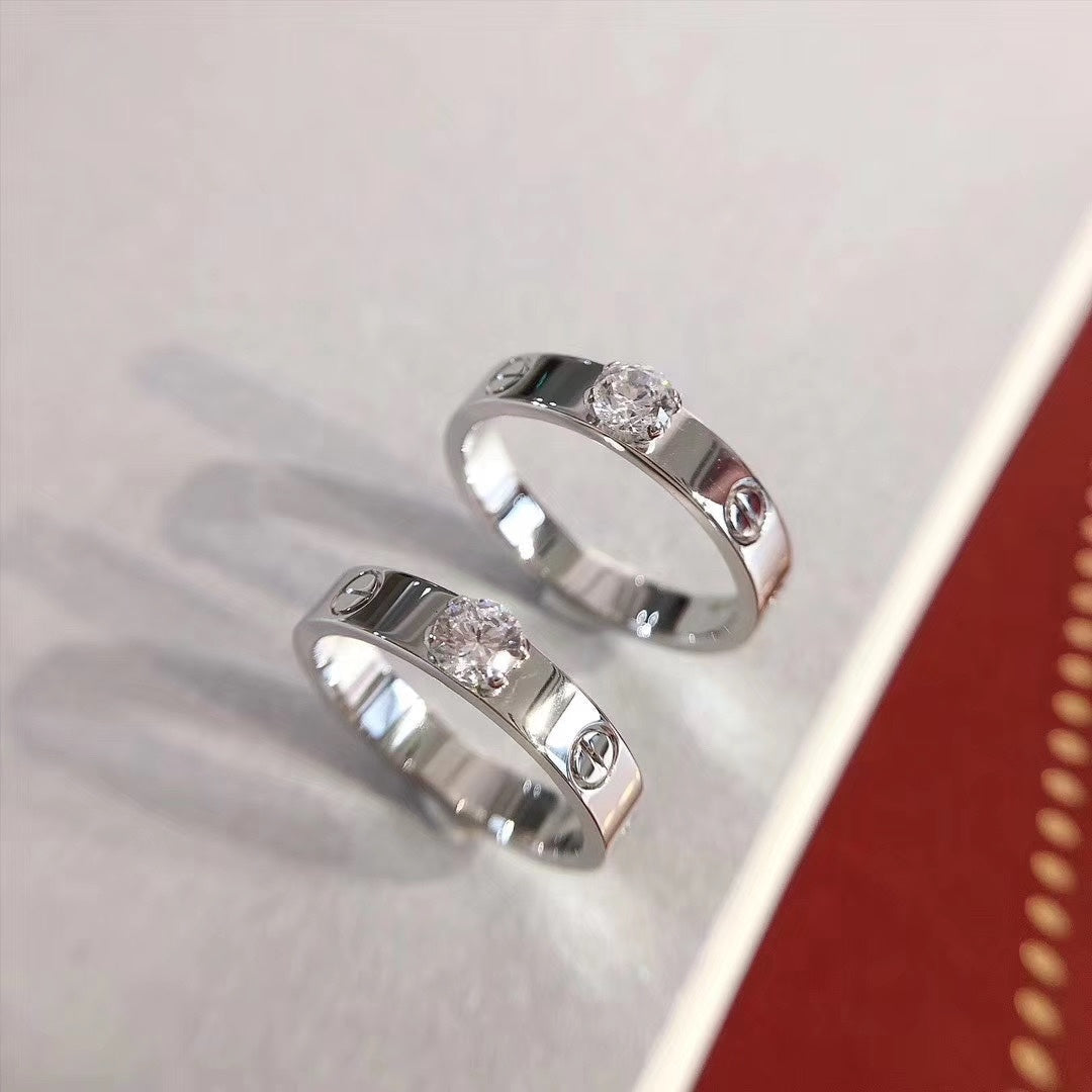 [Rose Jewelrys]LOVE RING 3.6MM 1 BIG DIAMOND