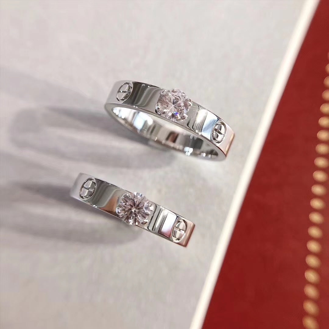 [Rose Jewelrys]LOVE RING 3.6MM 1 BIG DIAMOND