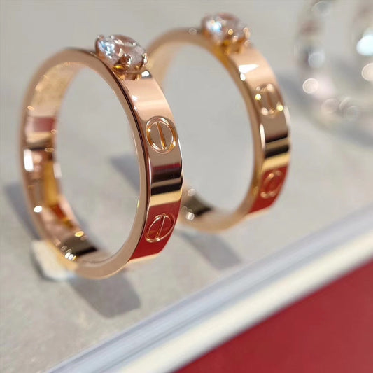 [Rose Jewelrys]LOVE RING 3.6MM 1 BIG DIAMOND