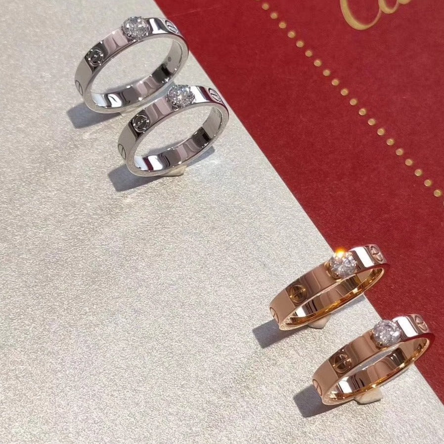 [Rose Jewelrys]LOVE RING 3.6MM 1 BIG DIAMOND