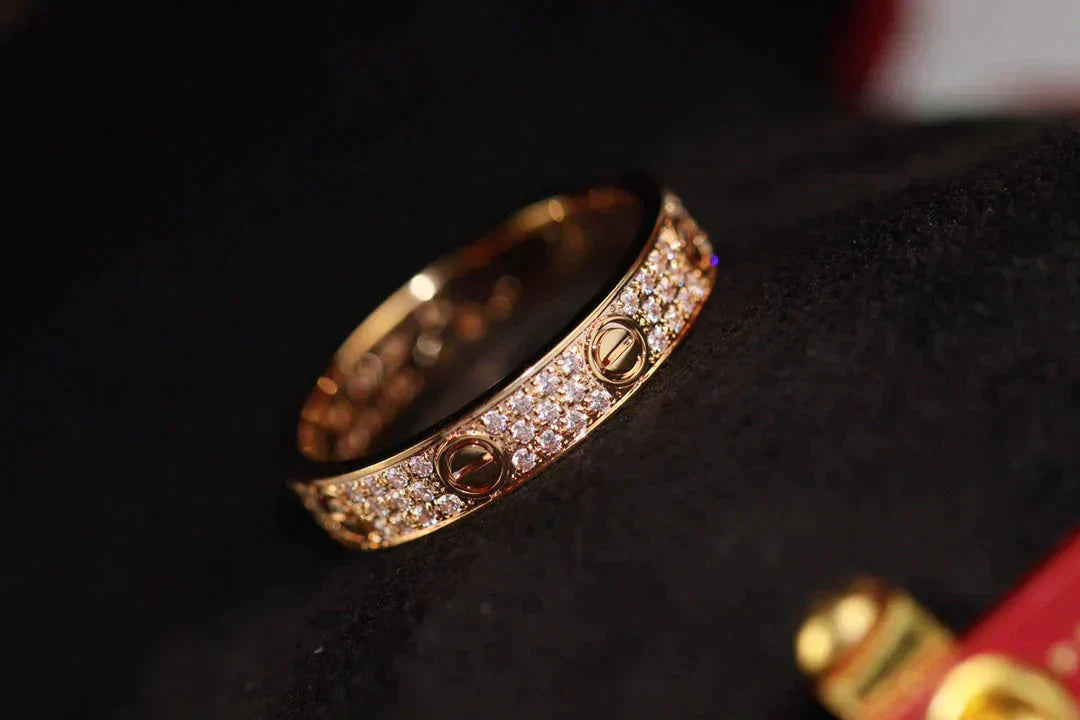 [Rose Jewelrys]LOVE RING 3.6MM DIAMOND PAVED