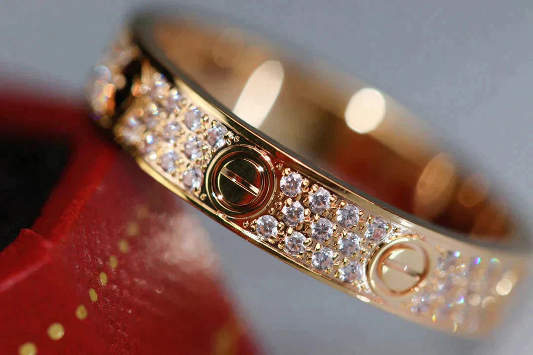 [Rose Jewelrys]LOVE RING 3.6MM DIAMOND PAVED