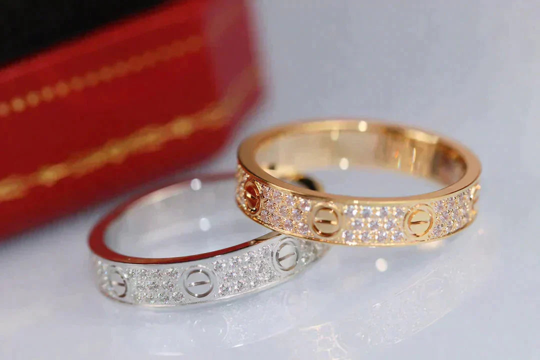 [Rose Jewelrys]LOVE RING 3.6MM DIAMOND PAVED