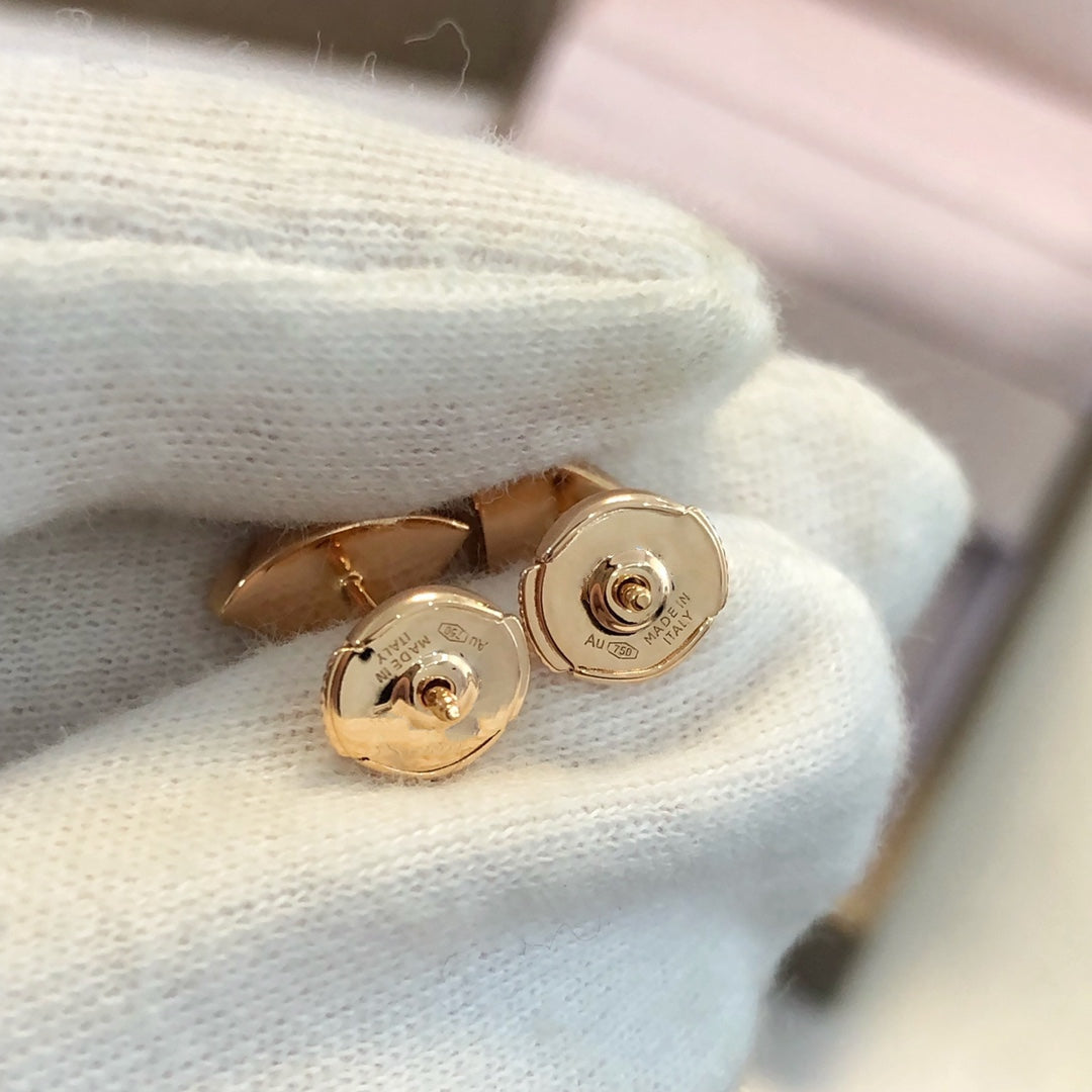 [Rose Jewelrys]DREAM EARRINGS 3 MOTIFS ONYX MOP PINK GOLD