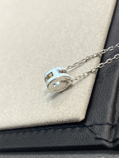 [Rose Jewelrys]POP H LIGHT BLUE NECKLACE