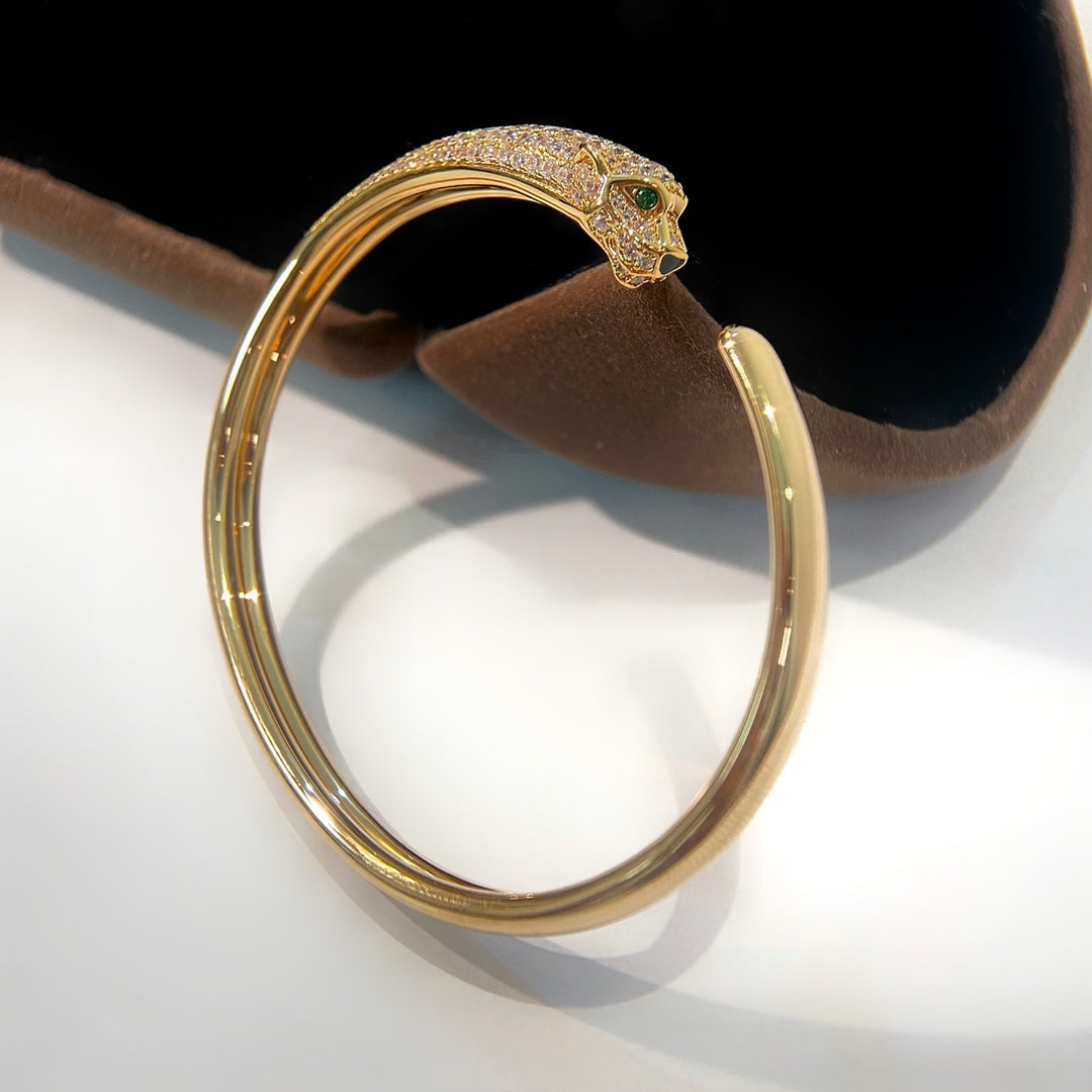 [Rose Jewelrys]PANTHERE GOLD DIAMOND OPEN BRACELET