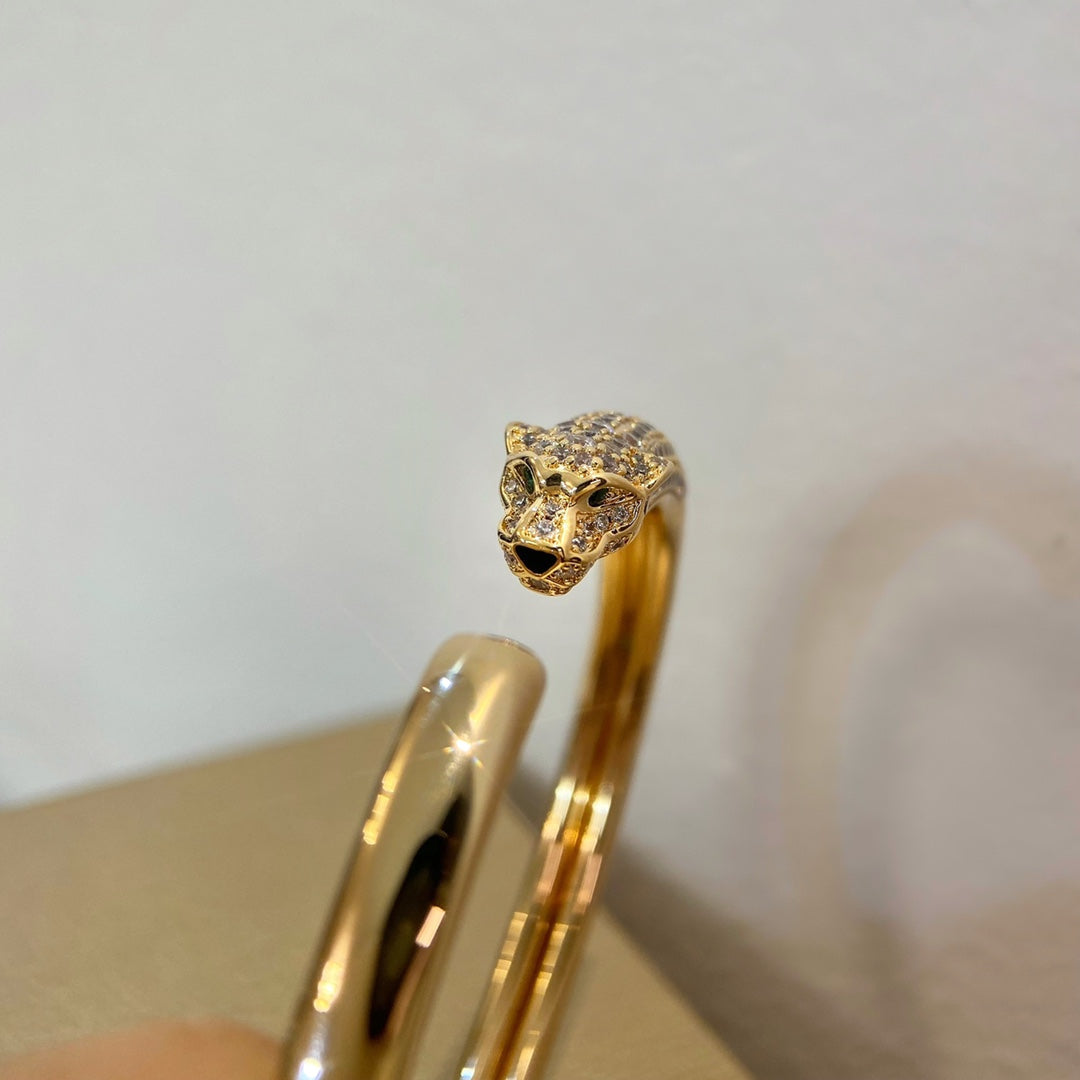 [Rose Jewelrys]PANTHERE GOLD DIAMOND OPEN BRACELET