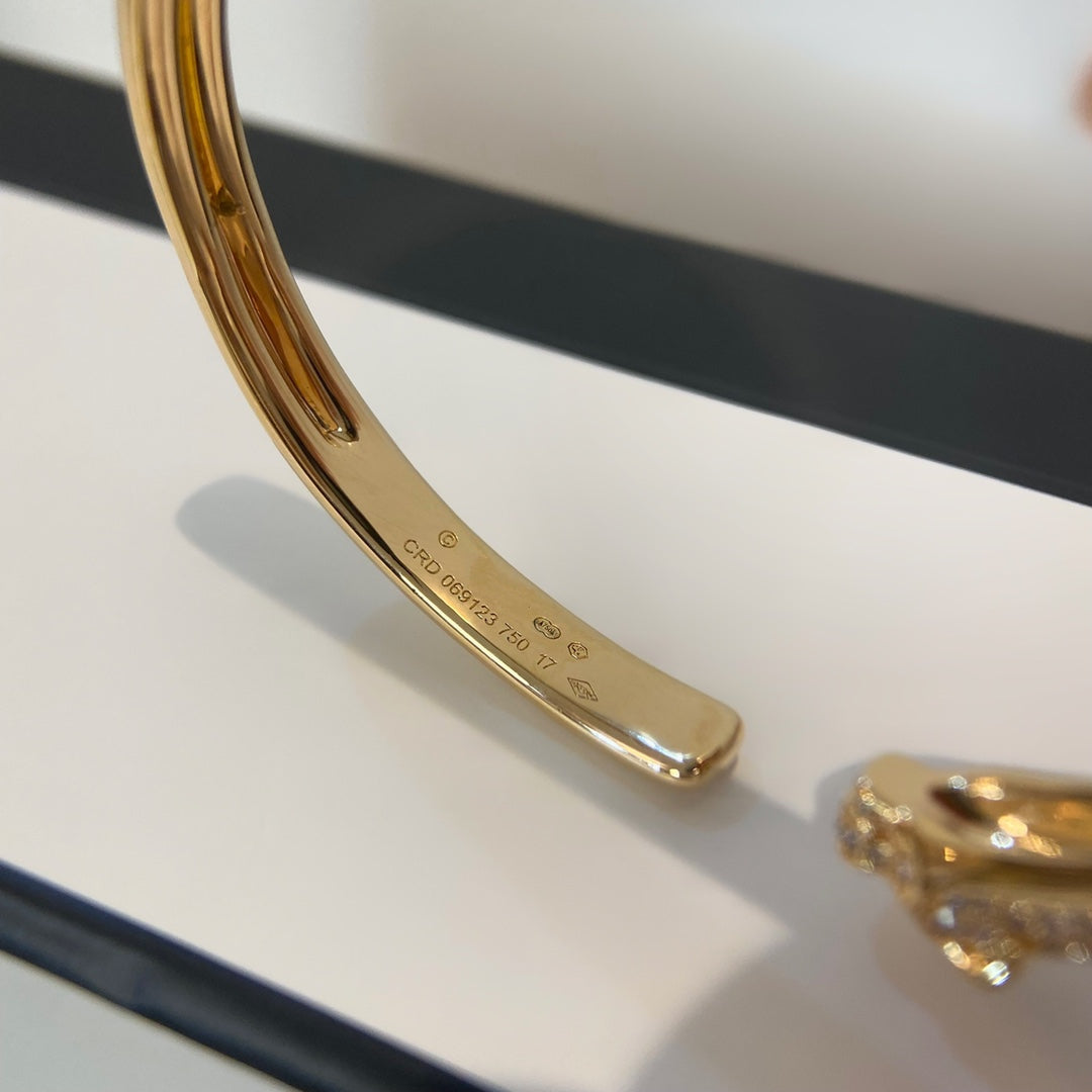 [Rose Jewelrys]PANTHERE GOLD DIAMOND OPEN BRACELET