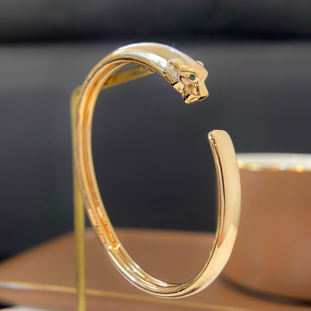 []PANTHERE GOLD OPEN BRACELET