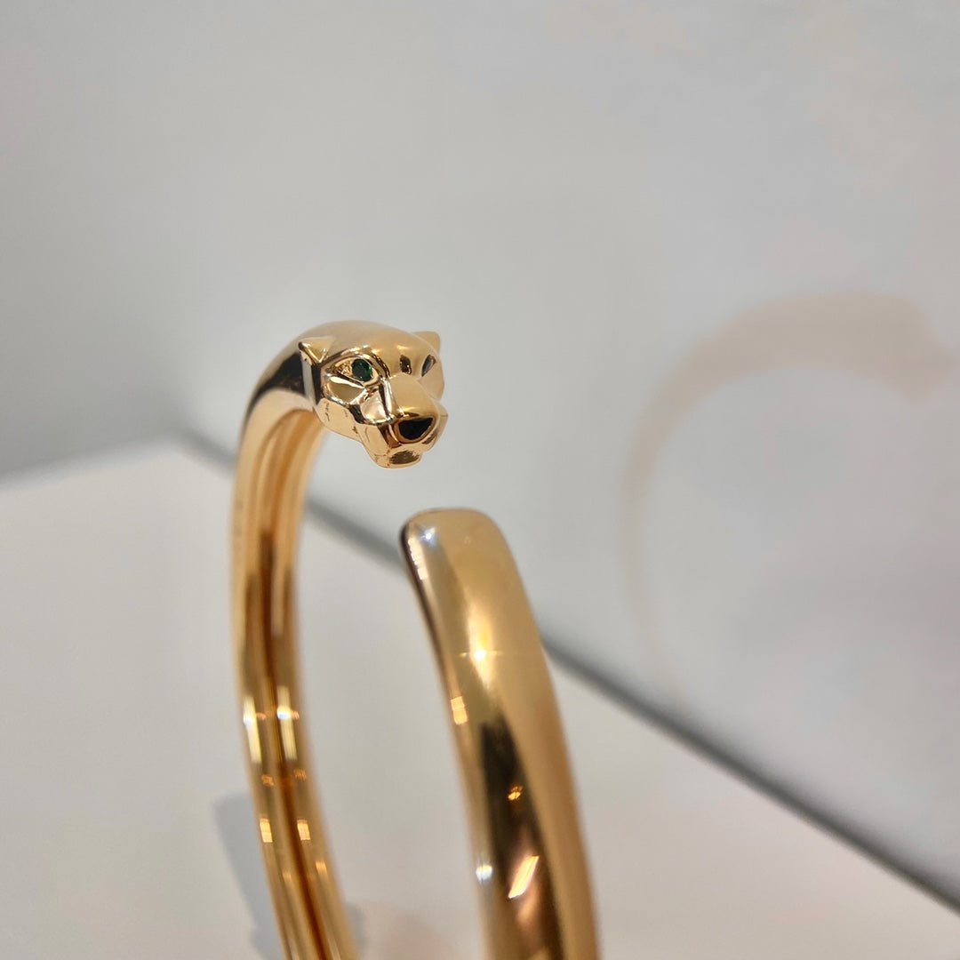 []PANTHERE GOLD OPEN BRACELET