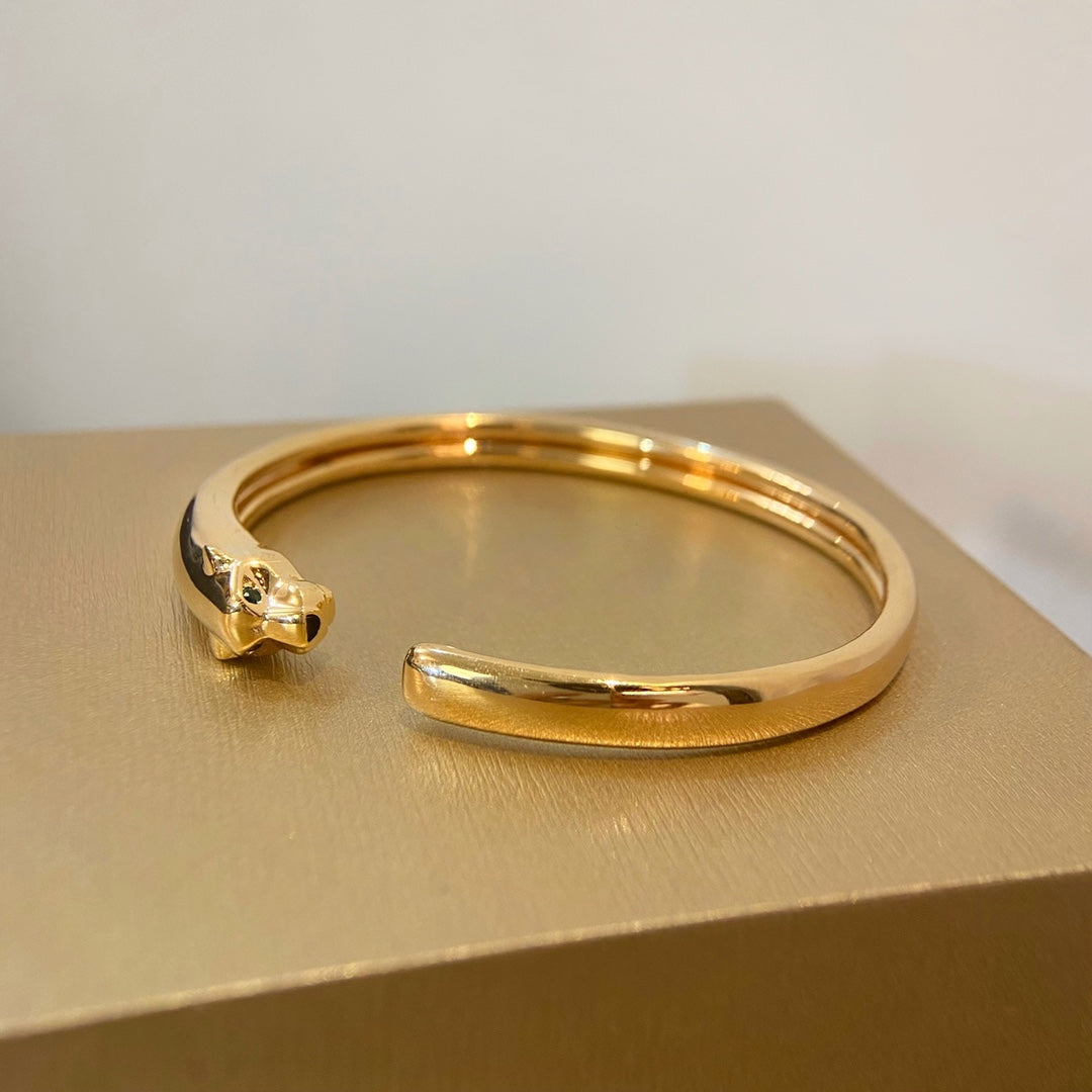 []PANTHERE GOLD OPEN BRACELET