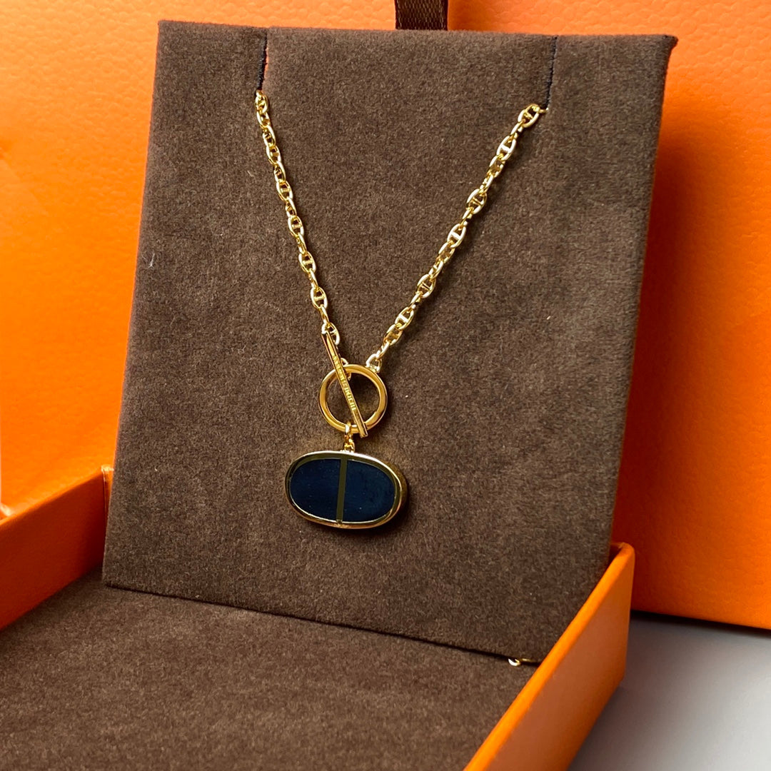 [Rose Jewelrys]CHAINE VERSO BLACK CERAMIC NECKLACE