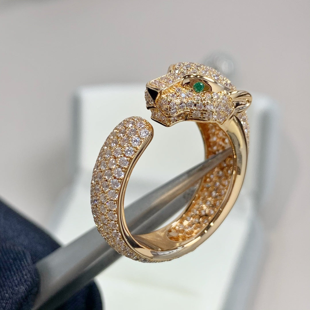 []PANTHERE PINK GOLD DIAMOND RING