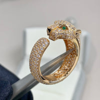 [🌹Rose💎]PANTHERE PINK GOLD DIAMOND RING