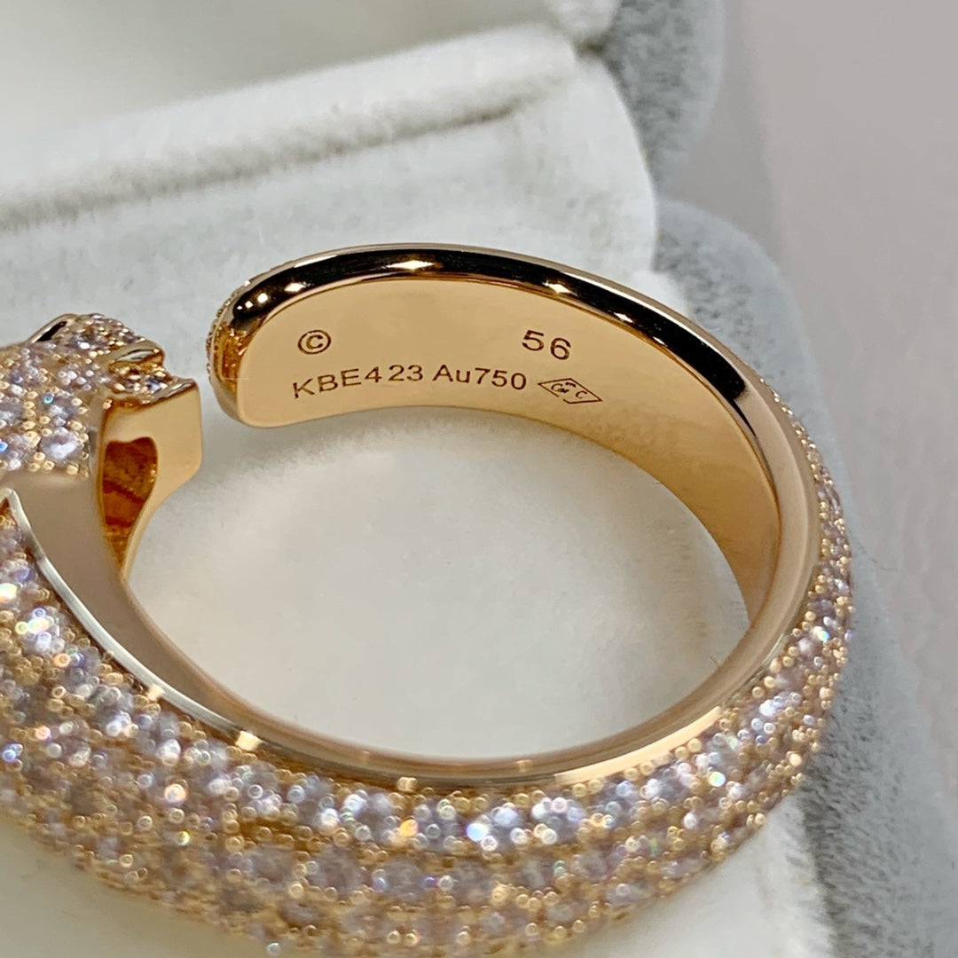 []PANTHERE PINK GOLD DIAMOND RING
