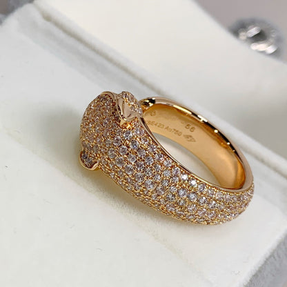 []PANTHERE PINK GOLD DIAMOND RING