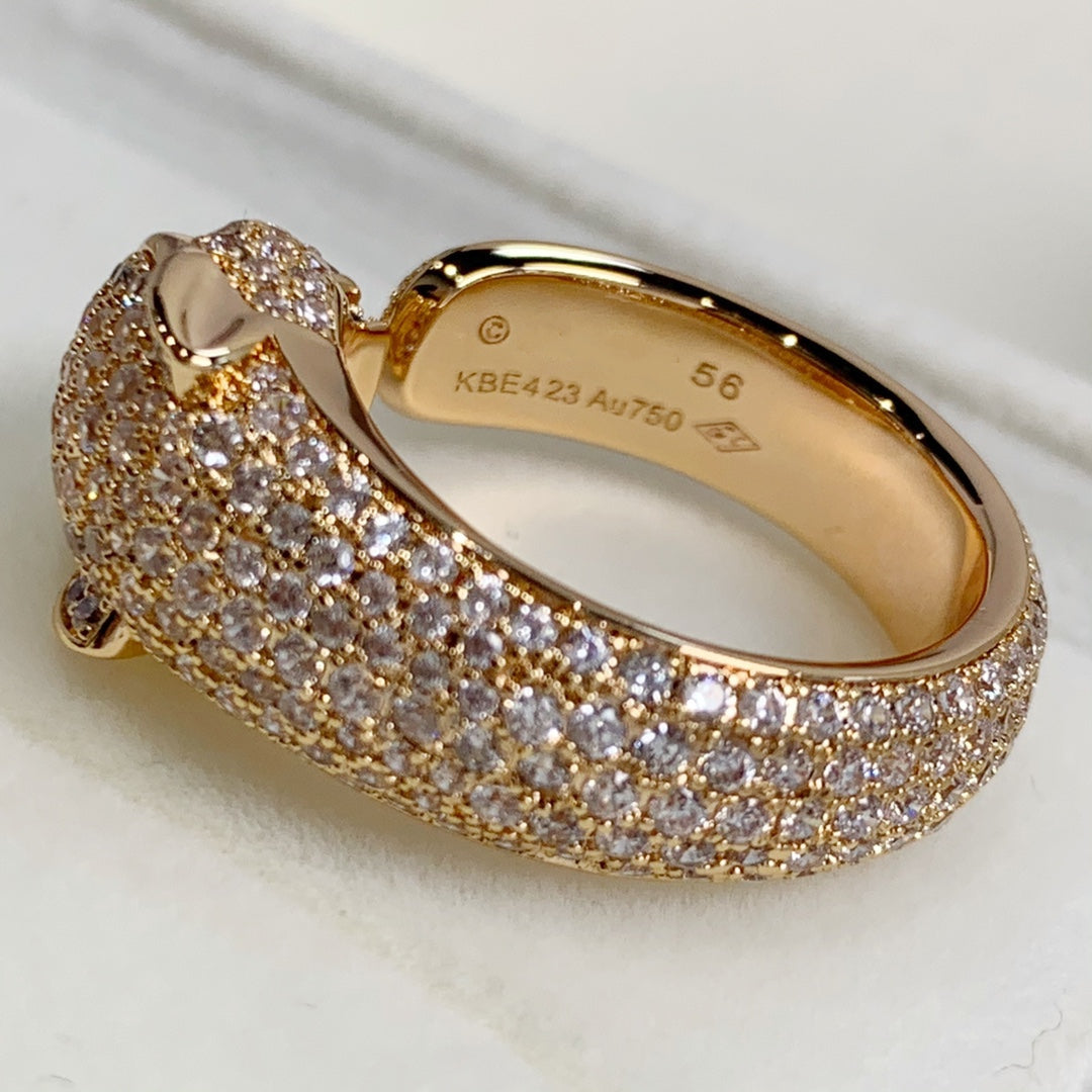 []PANTHERE PINK GOLD DIAMOND RING