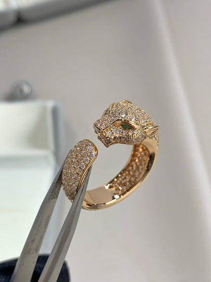 []PANTHERE PINK GOLD DIAMOND RING