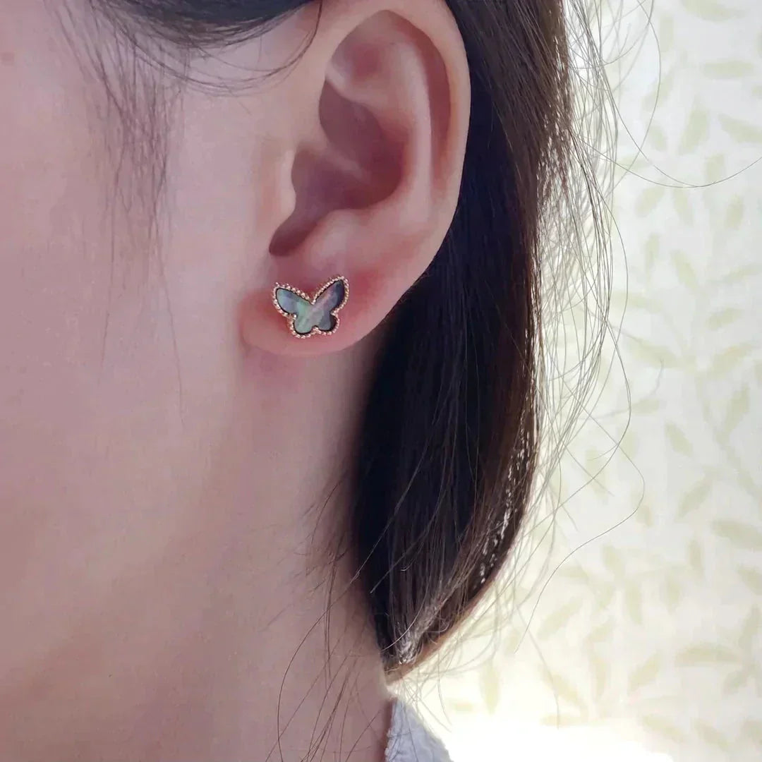 [Rose Jewelrys]BUTTERFLY DARK MOP  EARRINGS