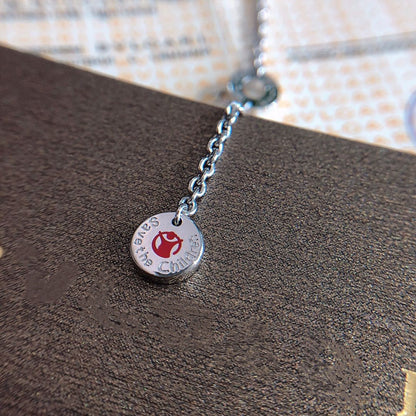 [Rose Jewelrys]ZERO 1 BLACK CERAMIC SILVER NECKLACE