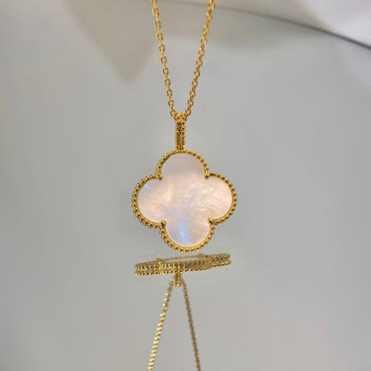 [Rose Jewelrys]CLOVER 25MM MOP LARGE PENDANT NECKLACE