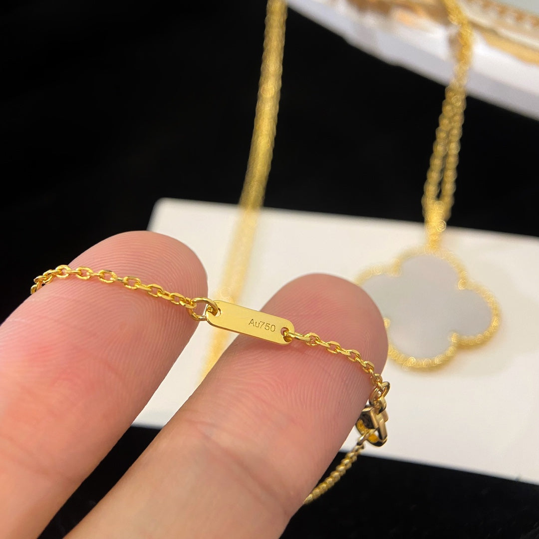 [Rose Jewelrys]CLOVER 25MM MOP LARGE PENDANT NECKLACE