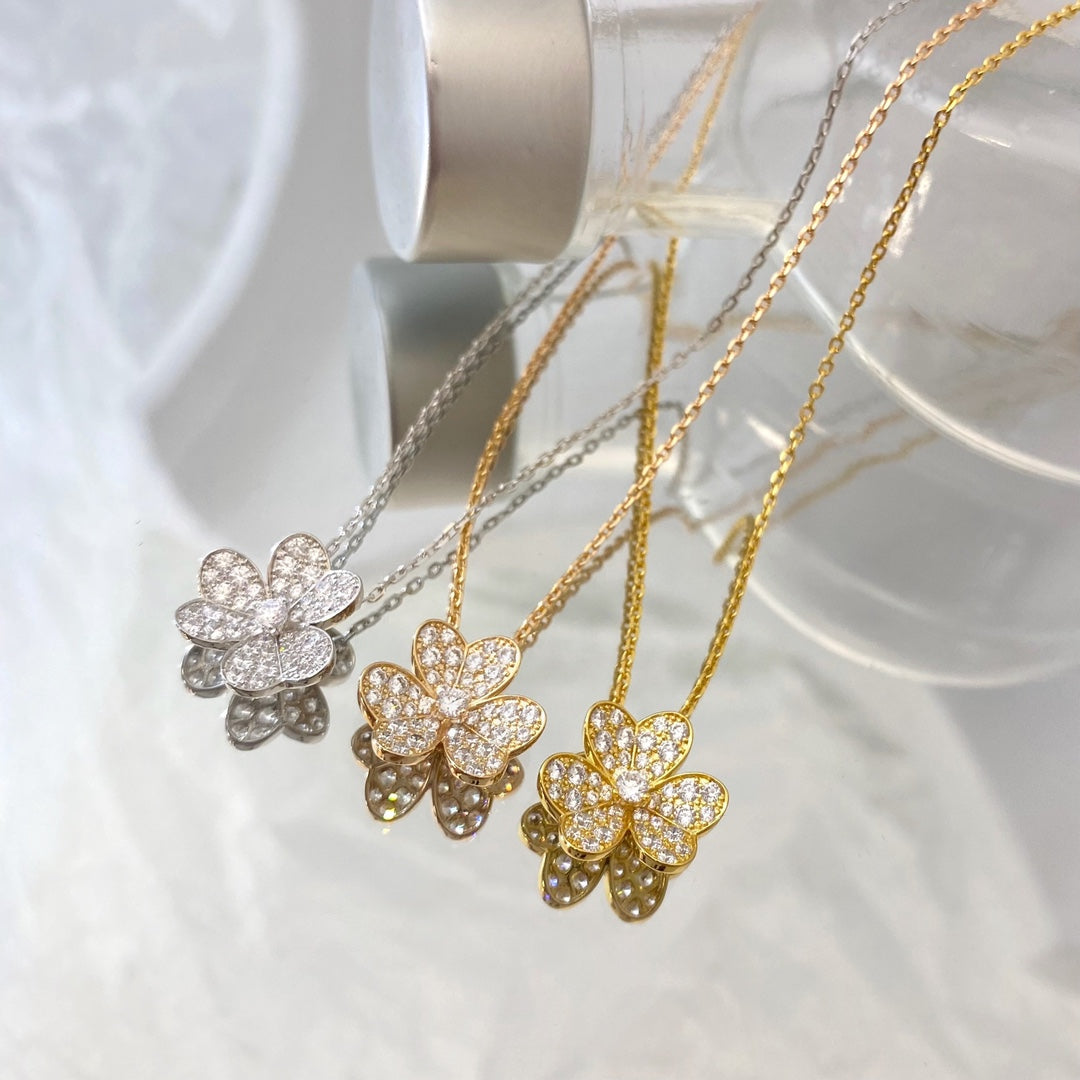 [Rose Jewelrys]FLOWER DIAMOND NECKLACE
