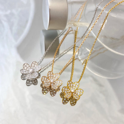 [Rose Jewelrys]FLOWER DIAMOND NECKLACE