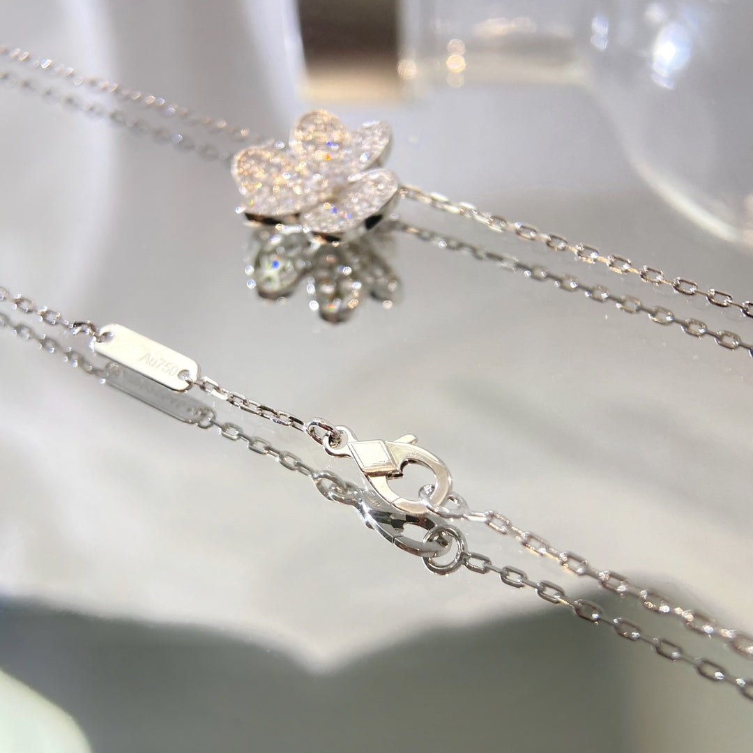 [Rose Jewelrys]FLOWER DIAMOND NECKLACE