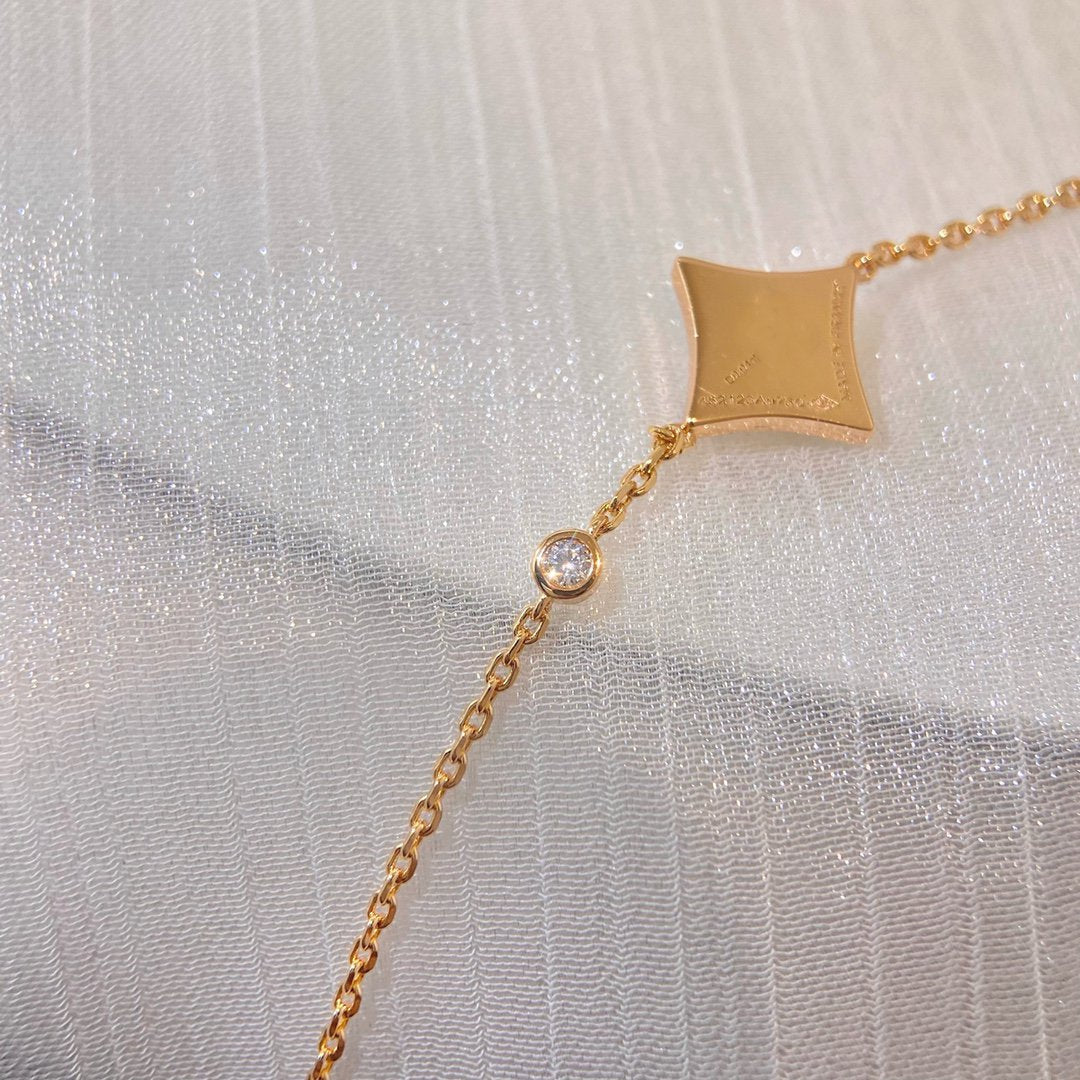 []COLOR STAR PINK GOLD DIAMOND BRACELET