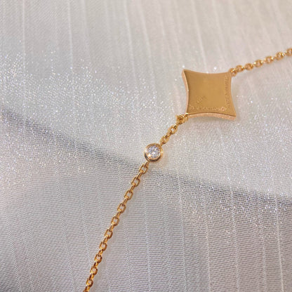 []COLOR STAR PINK GOLD DIAMOND BRACELET